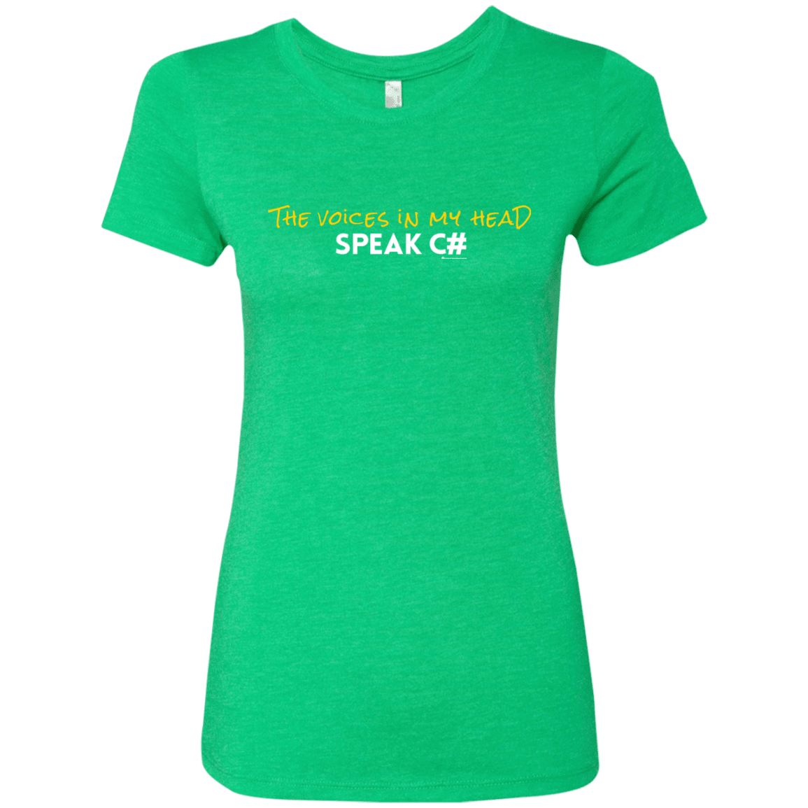 T-Shirts Envy / Small The Voices In My Head Speak C# Women's Triblend T-Shirt