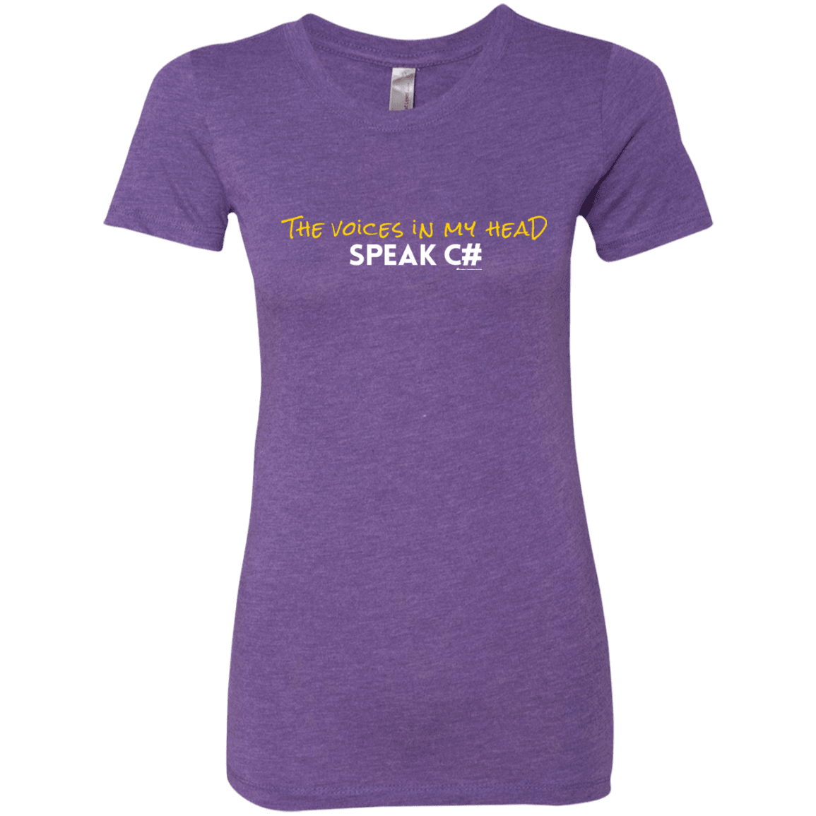T-Shirts Purple Rush / Small The Voices In My Head Speak C# Women's Triblend T-Shirt