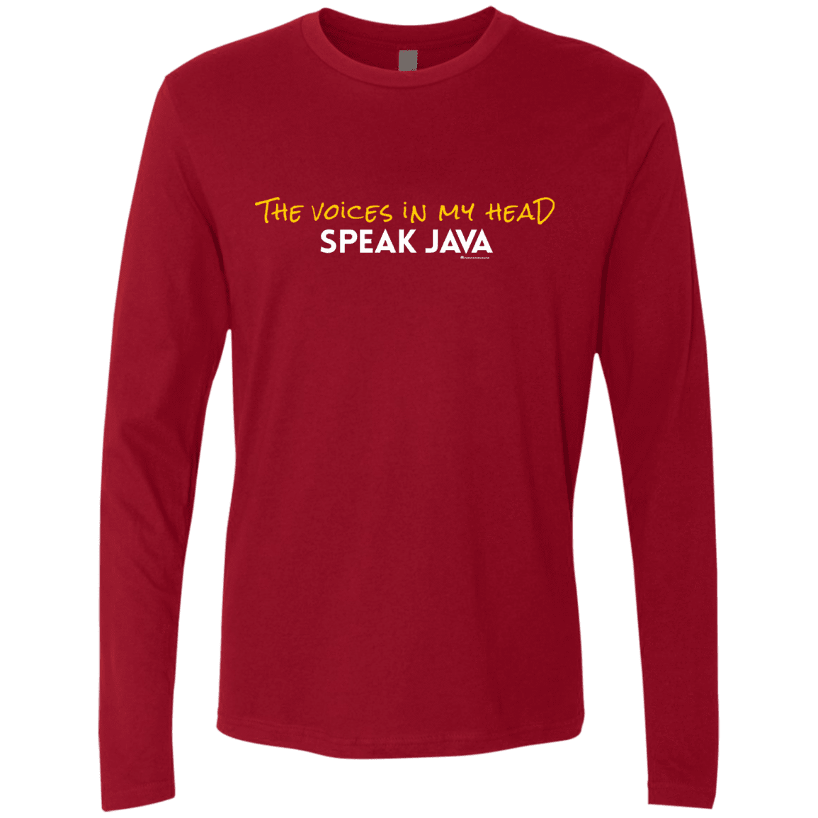 The Voices In My Head Speak Java Men's Premium Long Sleeve