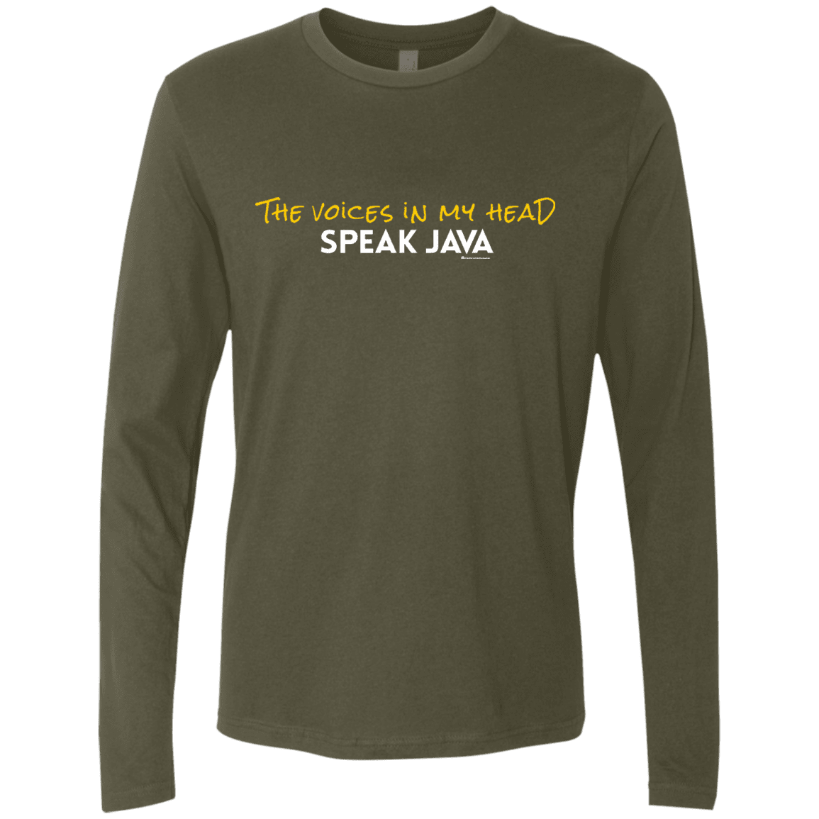 The Voices In My Head Speak Java Men's Premium Long Sleeve