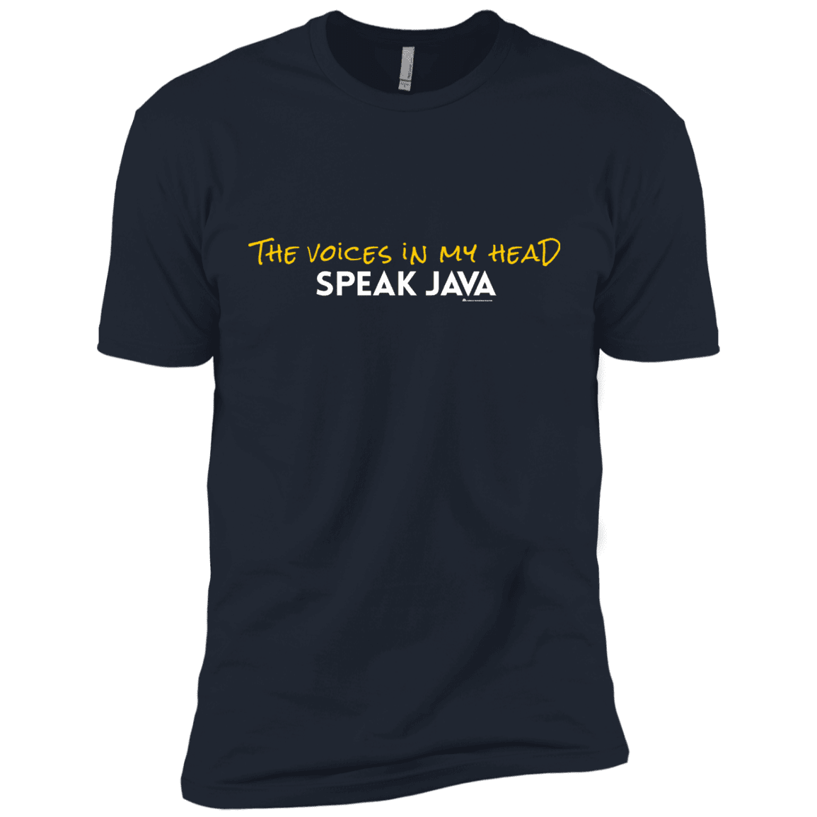 T-Shirts Midnight Navy / X-Small The Voices In My Head Speak Java Men's Premium T-Shirt