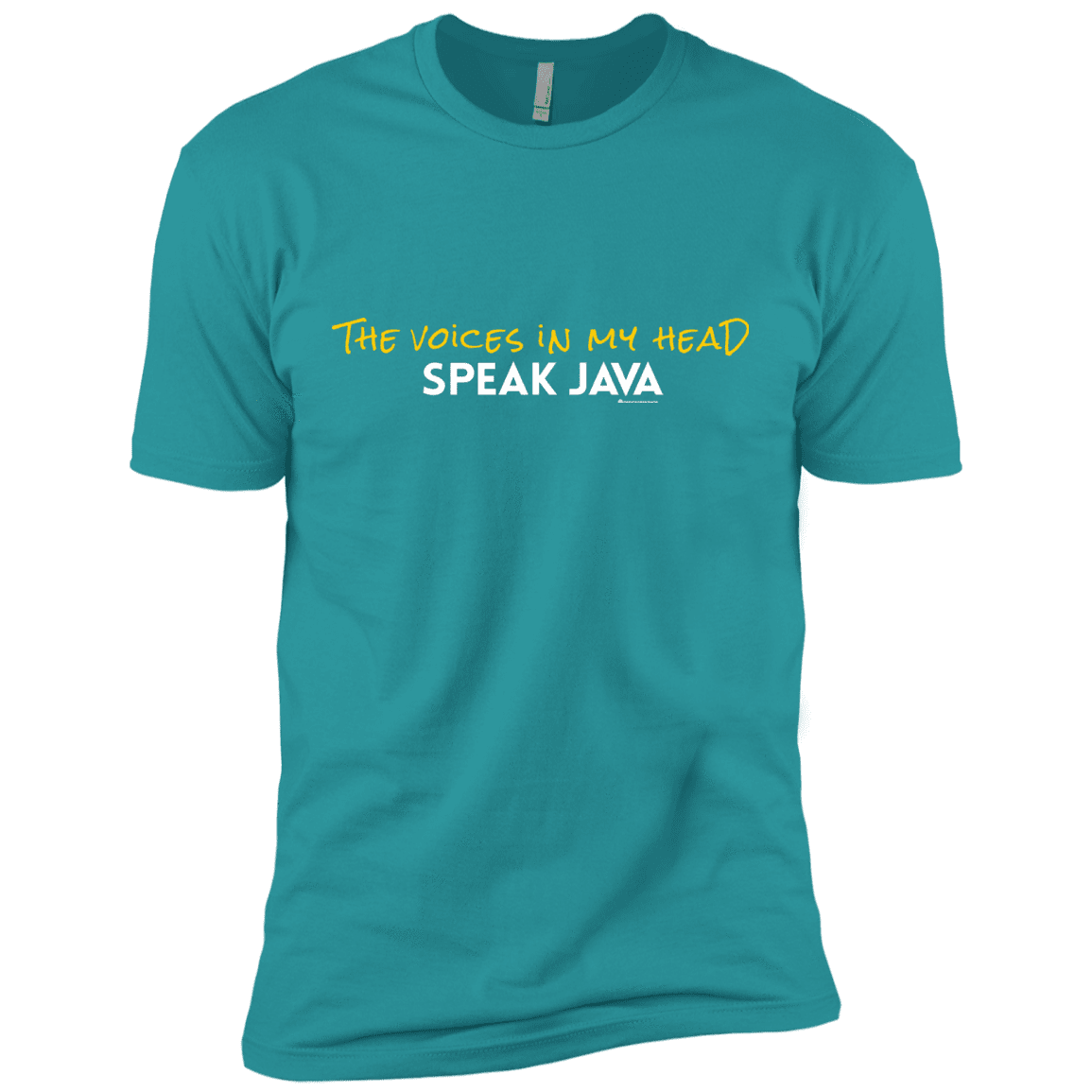 T-Shirts Tahiti Blue / X-Small The Voices In My Head Speak Java Men's Premium T-Shirt