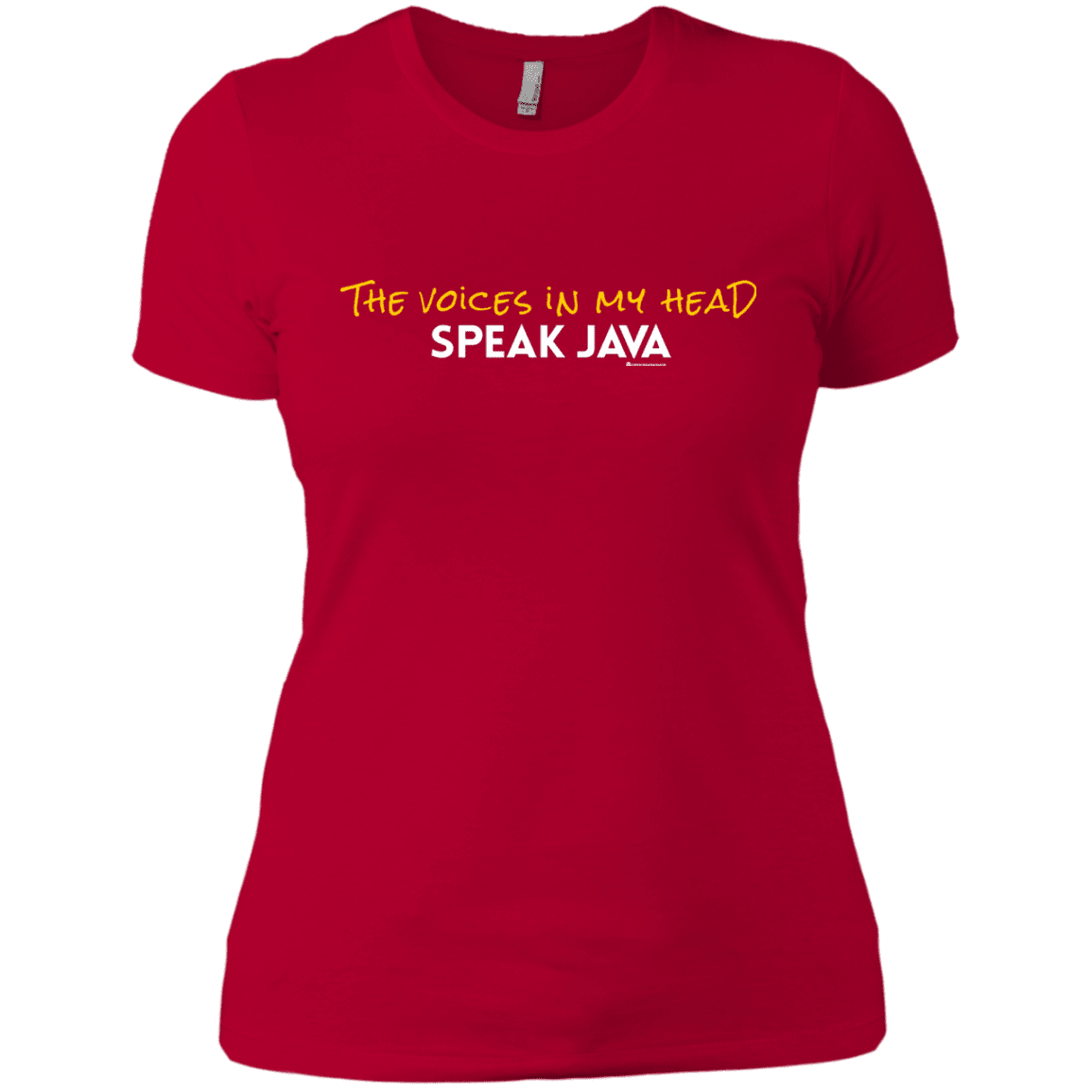 T-Shirts Red / X-Small The Voices In My Head Speak Java Women's Premium T-Shirt