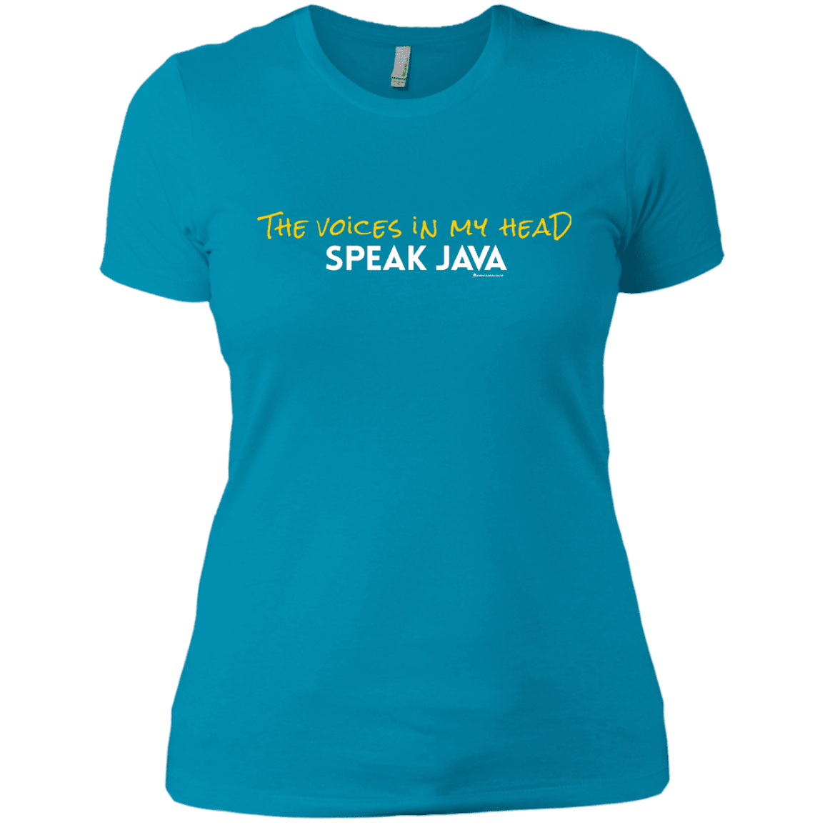 T-Shirts Turquoise / X-Small The Voices In My Head Speak Java Women's Premium T-Shirt