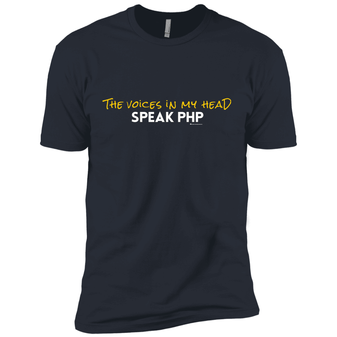 T-Shirts Indigo / X-Small The Voices In My Head Speak PHP Men's Premium T-Shirt
