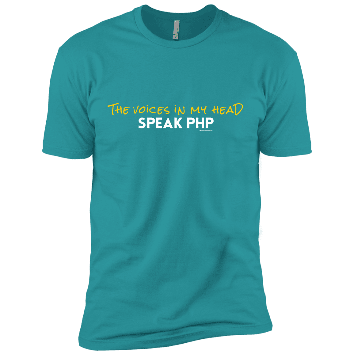 T-Shirts Tahiti Blue / X-Small The Voices In My Head Speak PHP Men's Premium T-Shirt