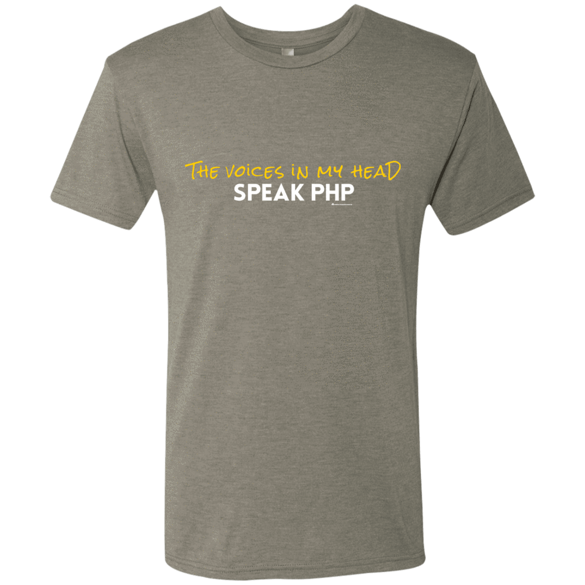 T-Shirts Venetian Grey / Small The Voices In My Head Speak PHP Men's Triblend T-Shirt