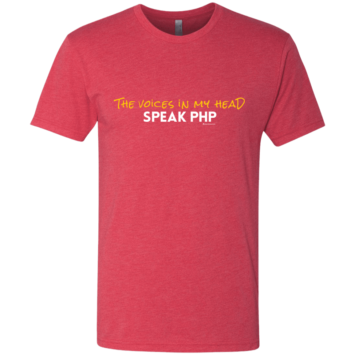 T-Shirts Vintage Red / Small The Voices In My Head Speak PHP Men's Triblend T-Shirt