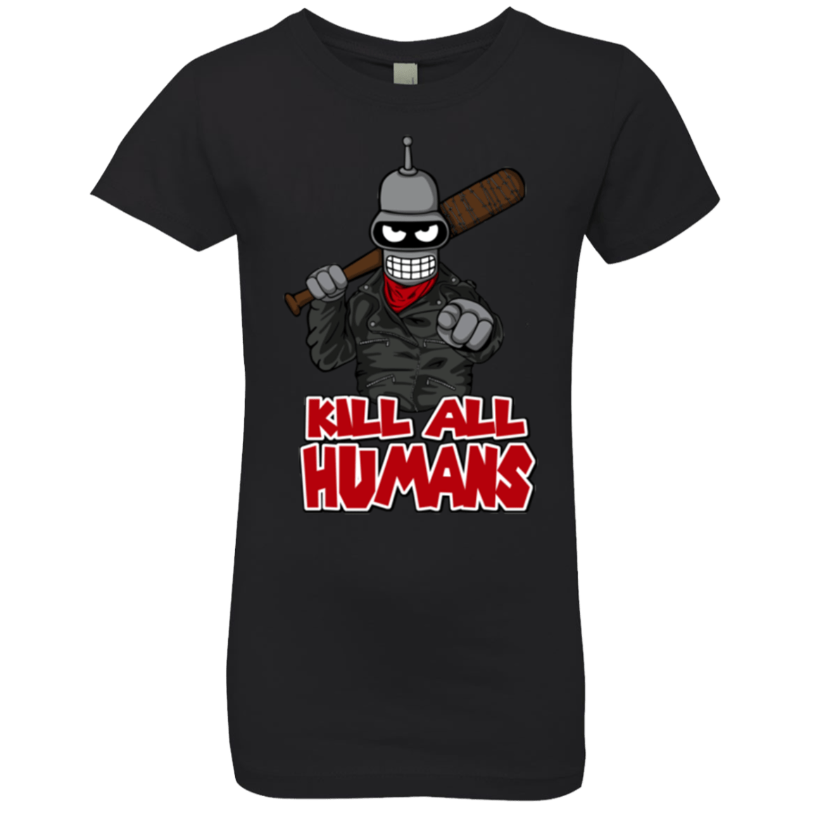 T-Shirts Black / YXS The Walking Bot Girls Premium T-Shirt