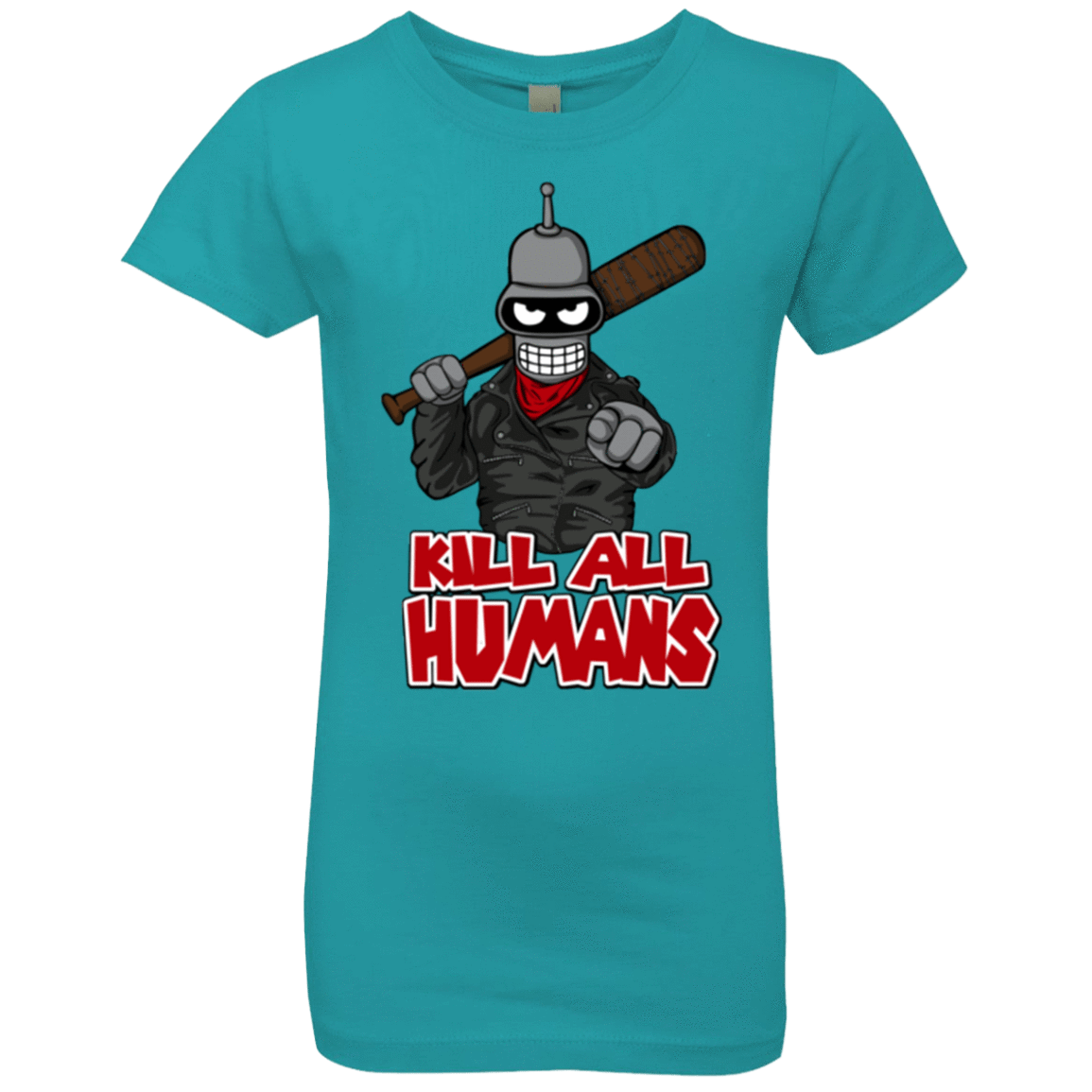 T-Shirts Tahiti Blue / YXS The Walking Bot Girls Premium T-Shirt