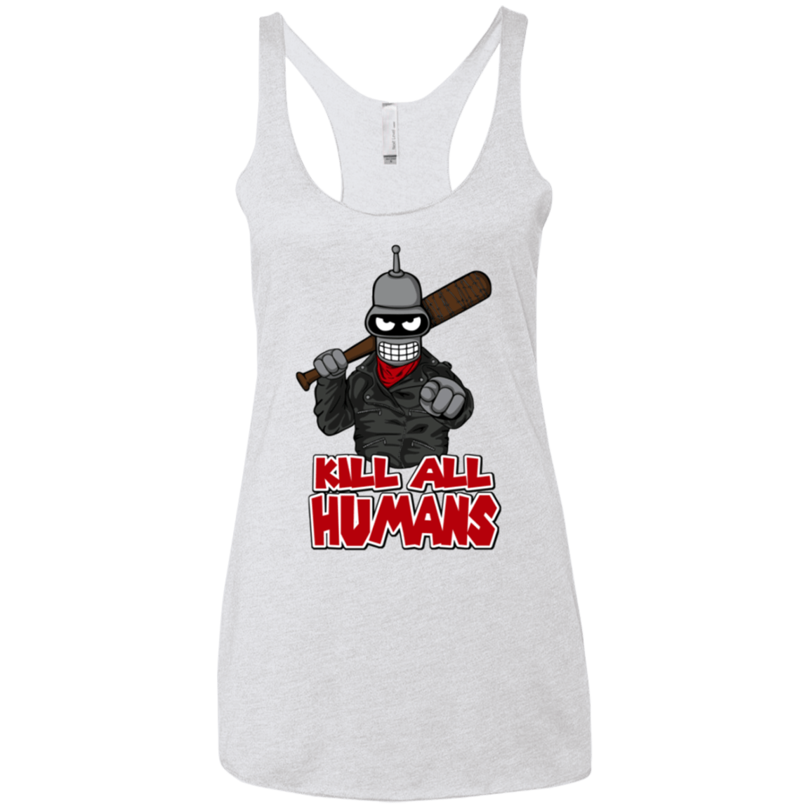 T-Shirts Heather White / X-Small The Walking Bot Women's Triblend Racerback Tank