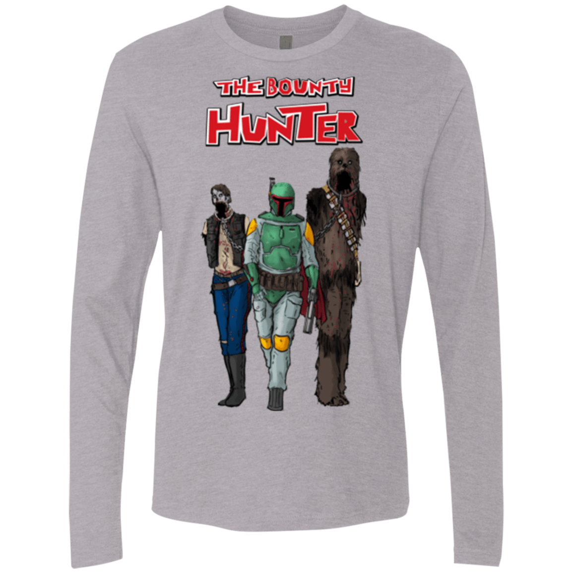 T-Shirts Heather Grey / Small The Walking Bounty Hunter Men's Premium Long Sleeve