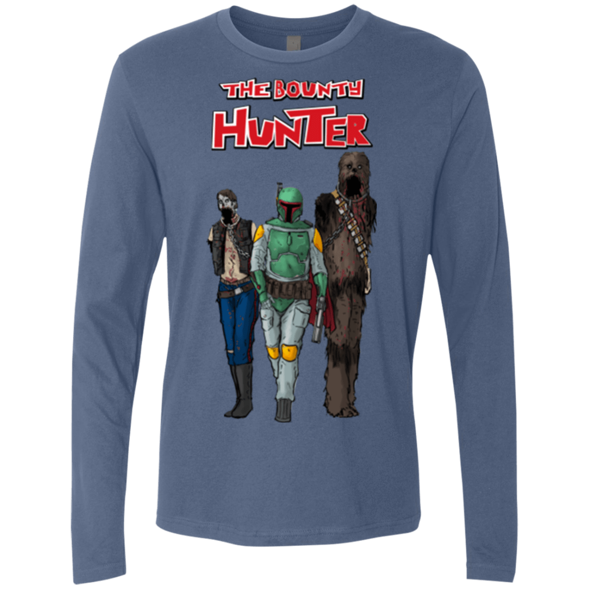 T-Shirts Indigo / Small The Walking Bounty Hunter Men's Premium Long Sleeve