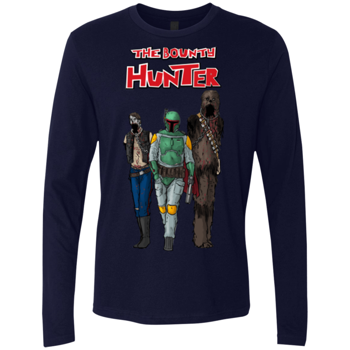 T-Shirts Midnight Navy / Small The Walking Bounty Hunter Men's Premium Long Sleeve