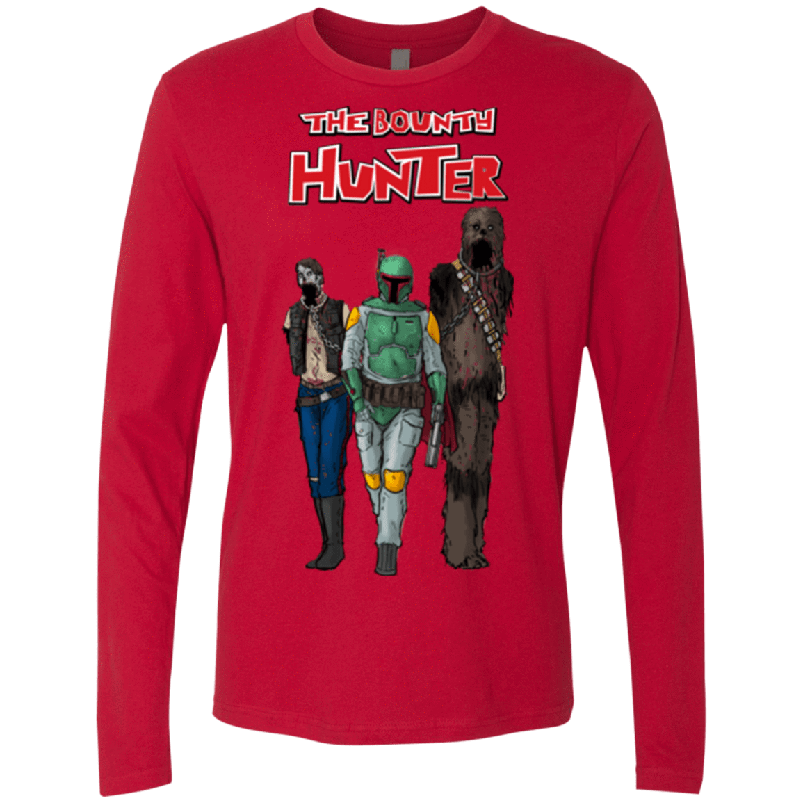 T-Shirts Red / Small The Walking Bounty Hunter Men's Premium Long Sleeve