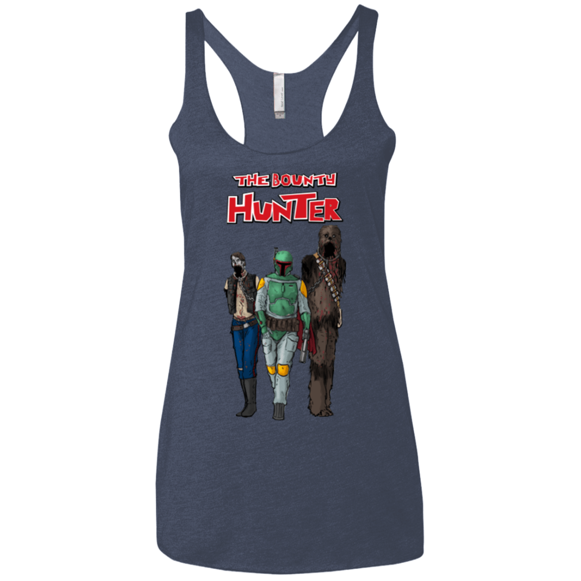 T-Shirts Vintage Navy / X-Small The Walking Bounty Hunter Women's Triblend Racerback Tank