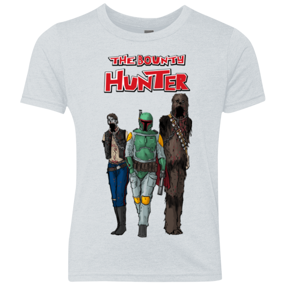 T-Shirts Heather White / YXS The Walking Bounty Hunter Youth Triblend T-Shirt