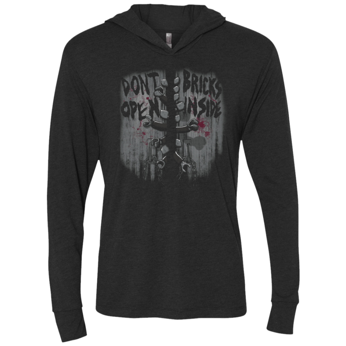 T-Shirts Vintage Black / X-Small The Walking Bricks Triblend Long Sleeve Hoodie Tee