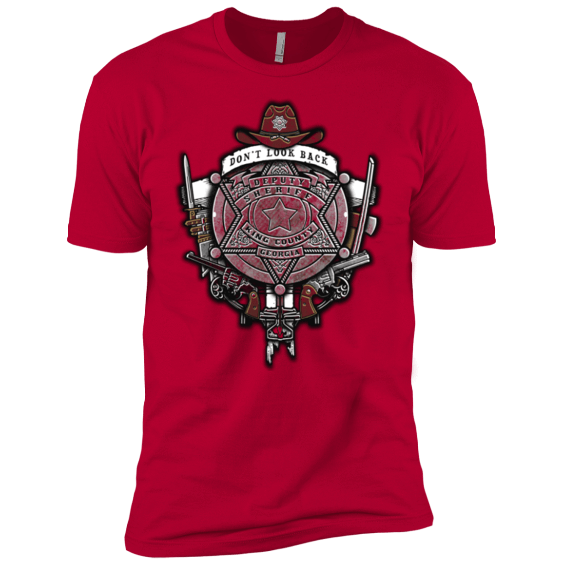 T-Shirts Red / YXS The Walking Crest Boys Premium T-Shirt