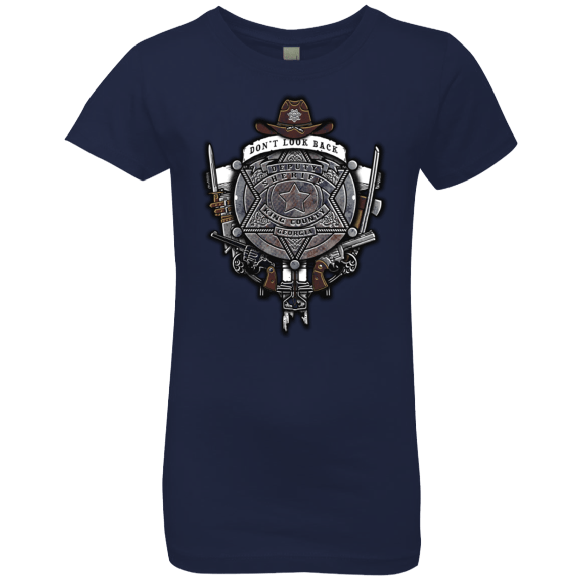 T-Shirts Midnight Navy / YXS The Walking Crest Girls Premium T-Shirt