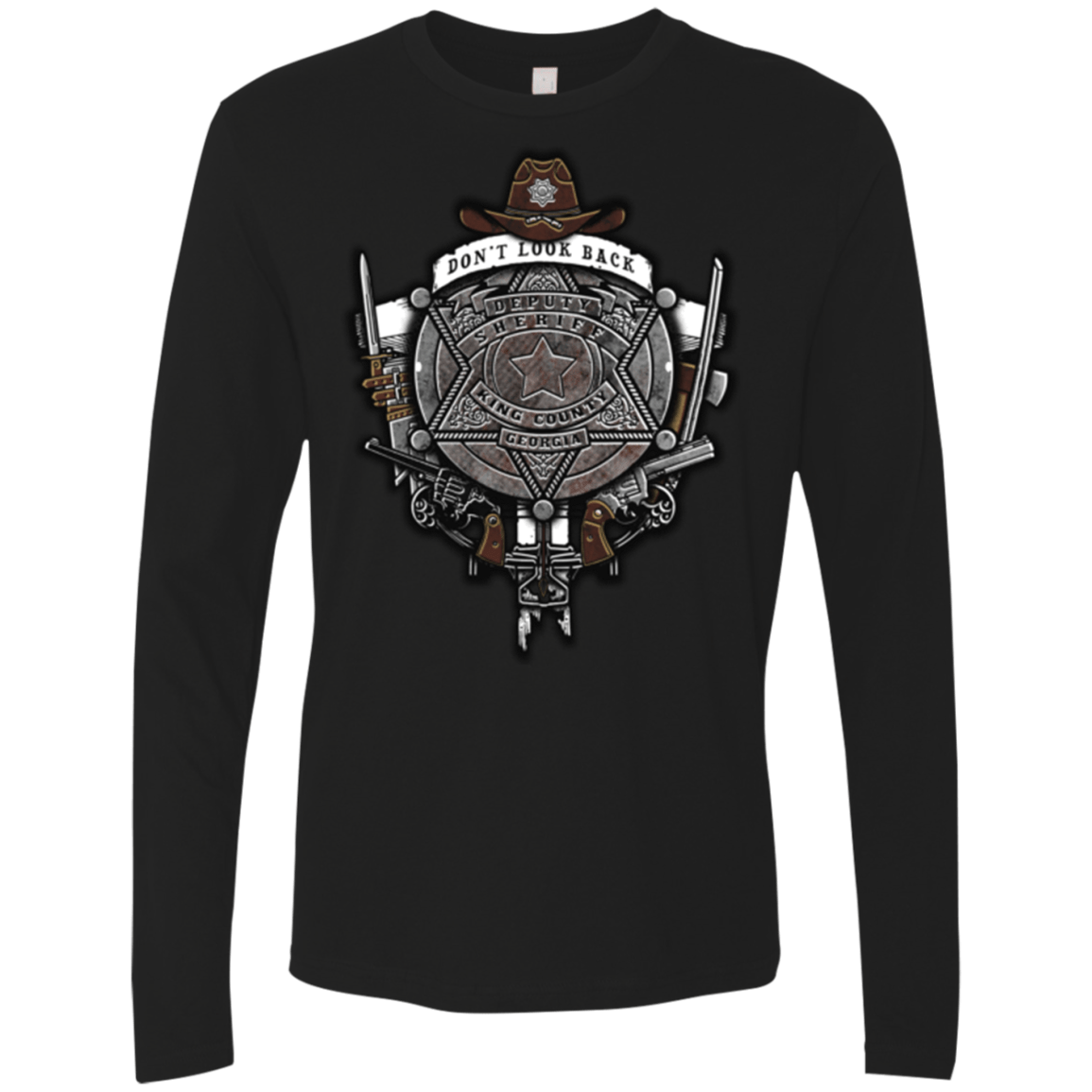 T-Shirts Black / Small The Walking Crest Men's Premium Long Sleeve