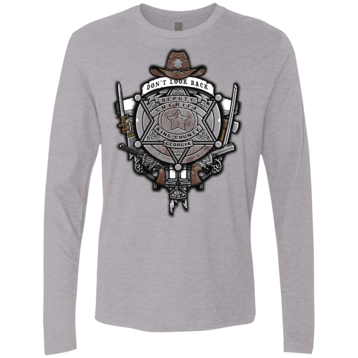 T-Shirts Heather Grey / Small The Walking Crest Men's Premium Long Sleeve