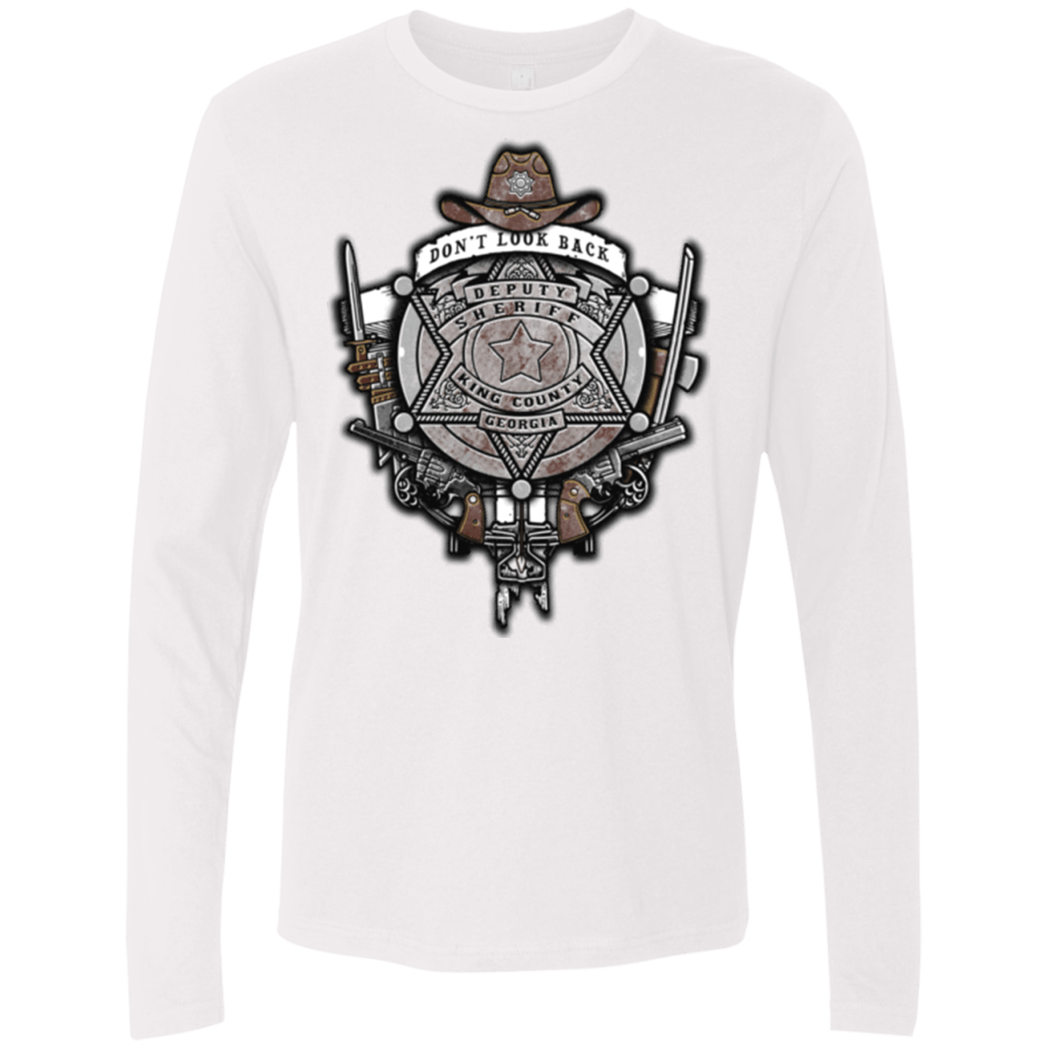 T-Shirts White / Small The Walking Crest Men's Premium Long Sleeve