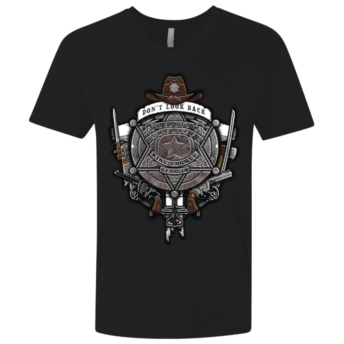 T-Shirts Black / X-Small The Walking Crest Men's Premium V-Neck
