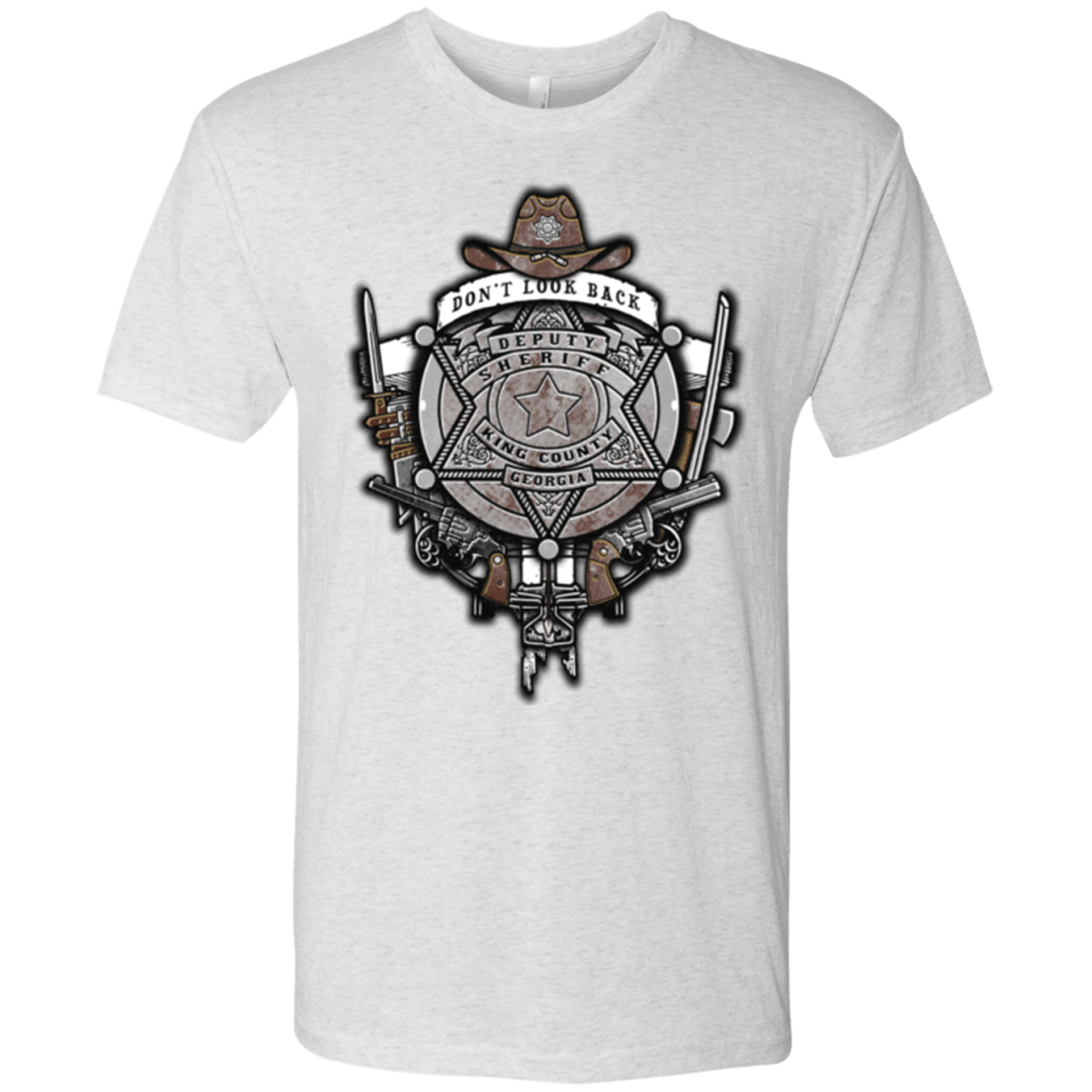 T-Shirts Heather White / Small The Walking Crest Men's Triblend T-Shirt