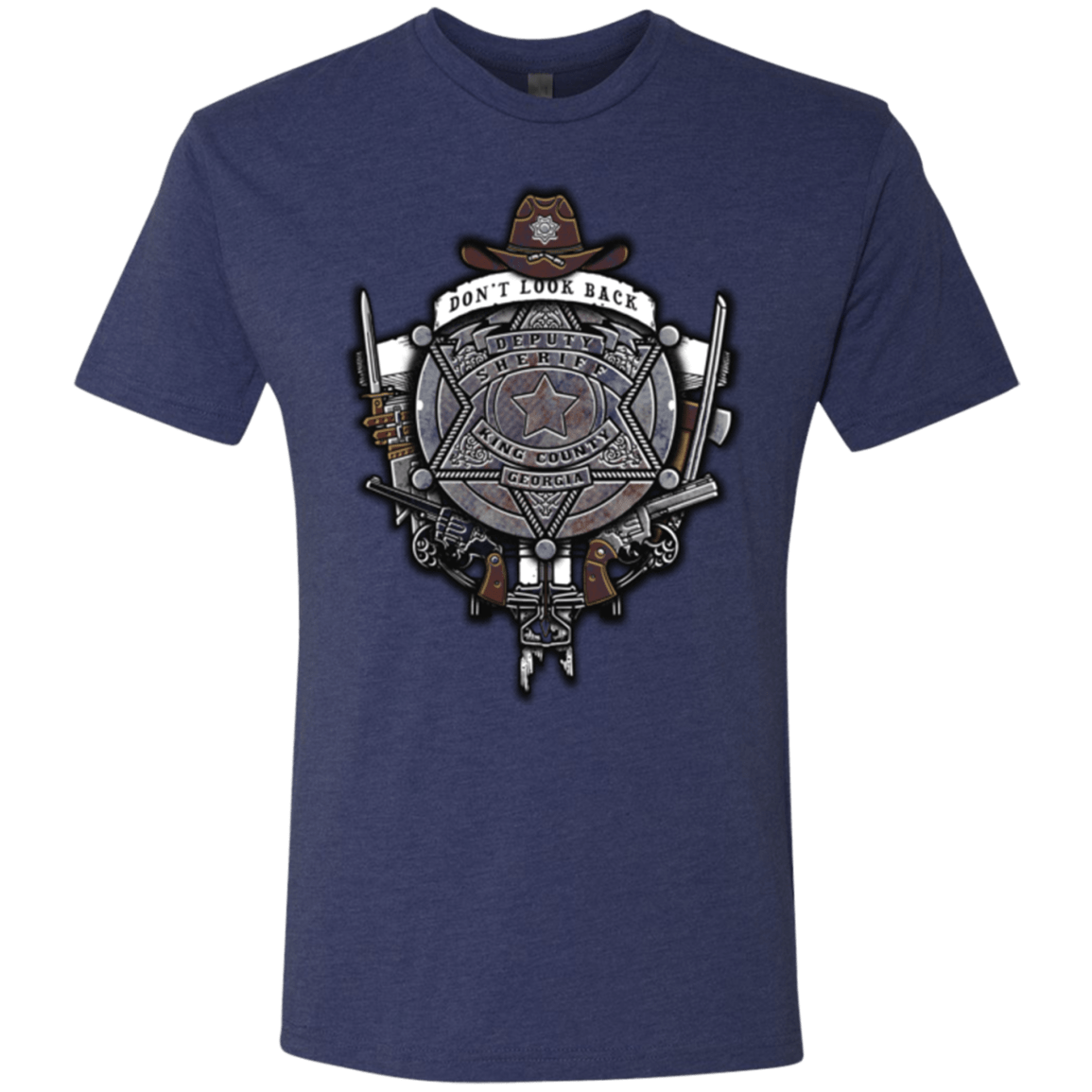 T-Shirts Vintage Navy / Small The Walking Crest Men's Triblend T-Shirt