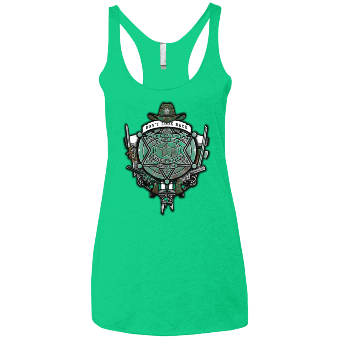 T-Shirts Envy / X-Small The Walking Crest Women's Triblend Racerback Tank
