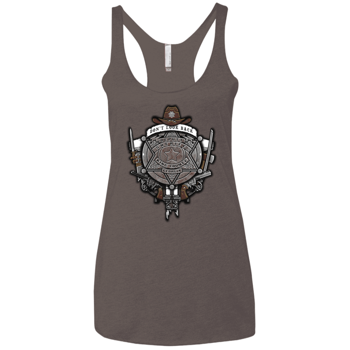 T-Shirts Macchiato / X-Small The Walking Crest Women's Triblend Racerback Tank