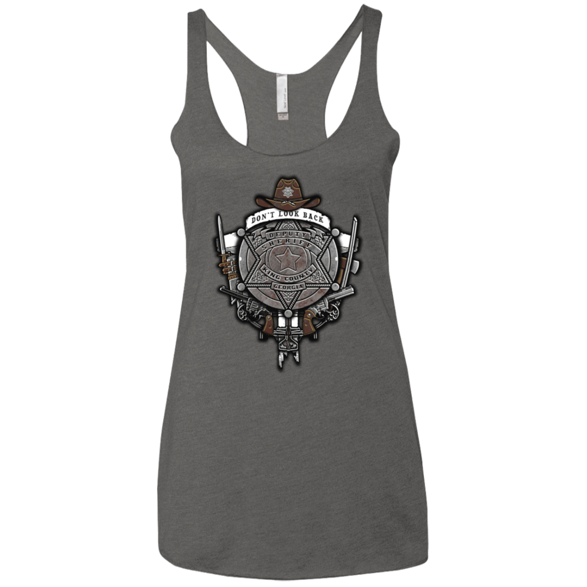 T-Shirts Premium Heather / X-Small The Walking Crest Women's Triblend Racerback Tank