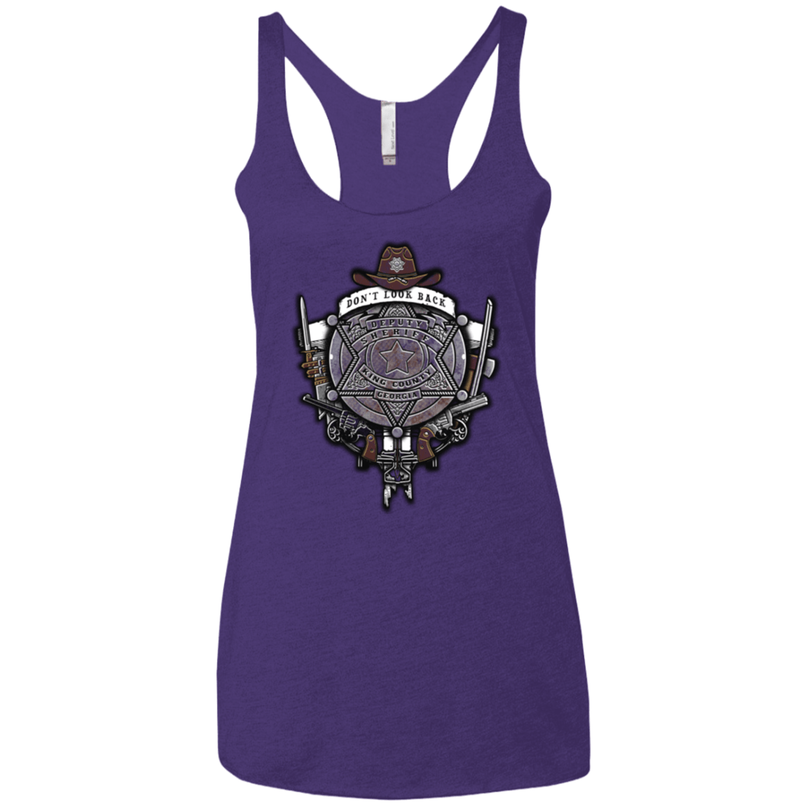 T-Shirts Purple / X-Small The Walking Crest Women's Triblend Racerback Tank