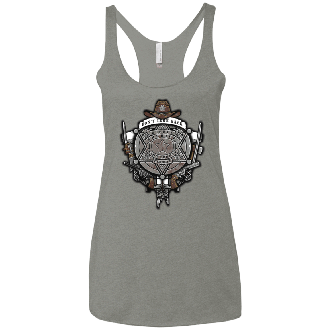 T-Shirts Venetian Grey / X-Small The Walking Crest Women's Triblend Racerback Tank