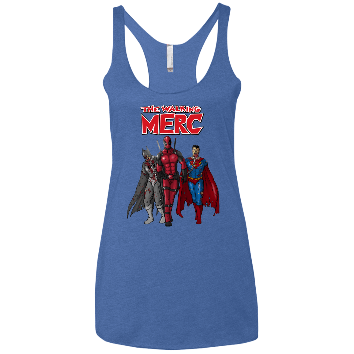 T-Shirts Vintage Royal / X-Small The Walking Merc Women's Triblend Racerback Tank