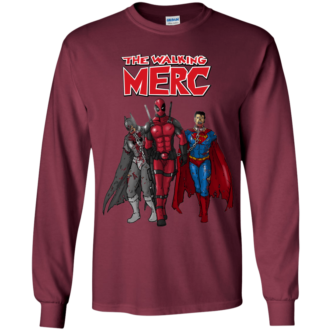 T-Shirts Maroon / YS The Walking Merc Youth Long Sleeve T-Shirt