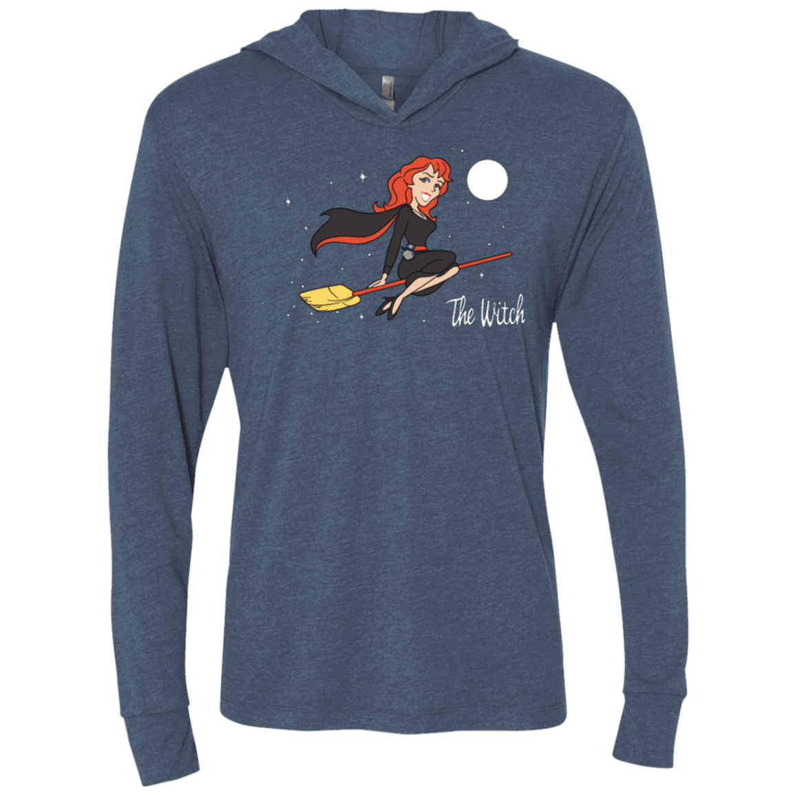 T-Shirts Indigo / X-Small The Witch Triblend Long Sleeve Hoodie Tee