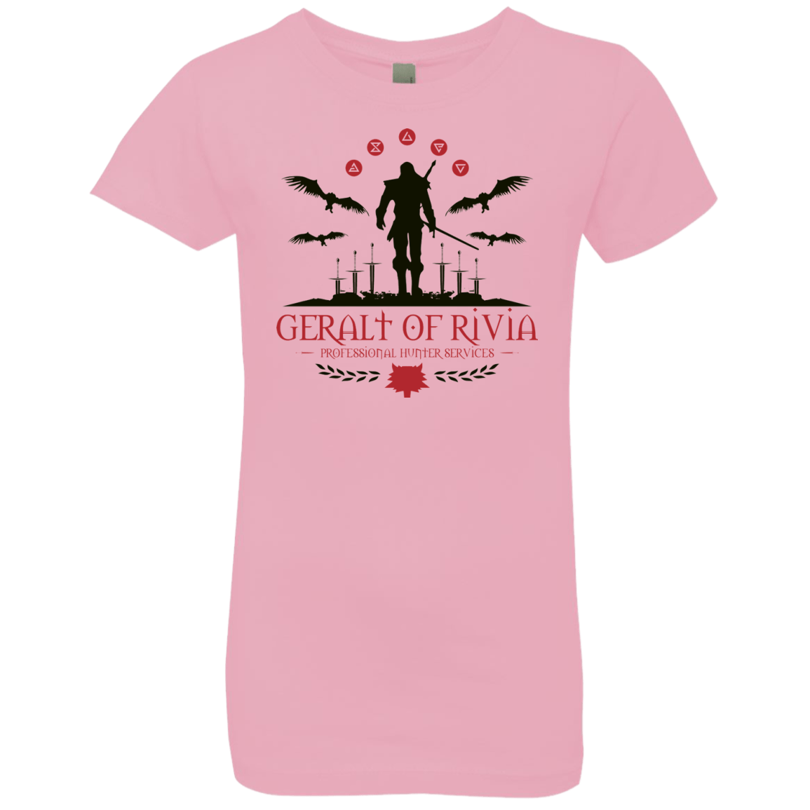 T-Shirts Light Pink / YXS The Witcher 3 Wild Hunt Girls Premium T-Shirt