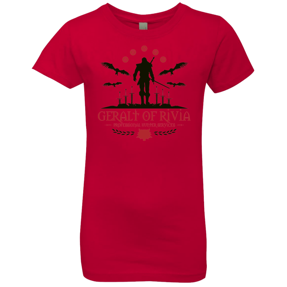 T-Shirts Red / YXS The Witcher 3 Wild Hunt Girls Premium T-Shirt