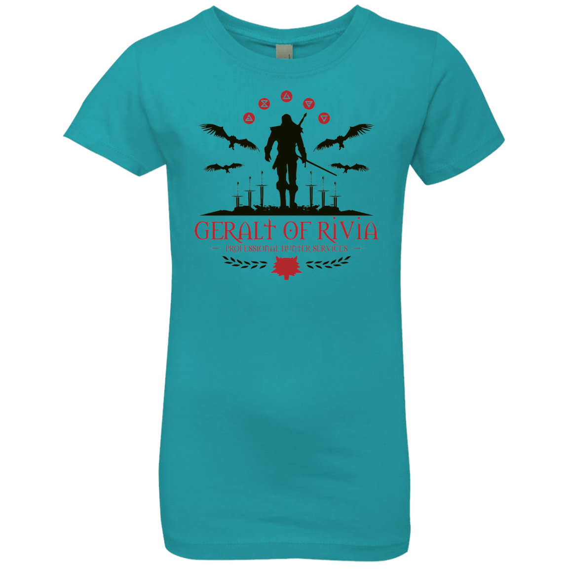 T-Shirts Tahiti Blue / YXS The Witcher 3 Wild Hunt Girls Premium T-Shirt