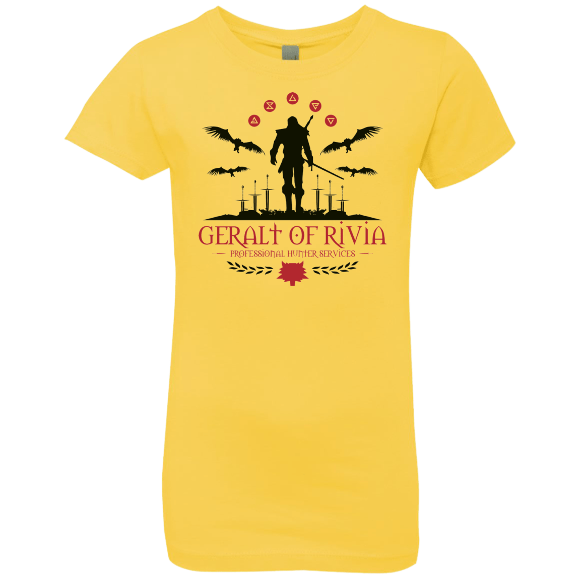 T-Shirts Vibrant Yellow / YXS The Witcher 3 Wild Hunt Girls Premium T-Shirt