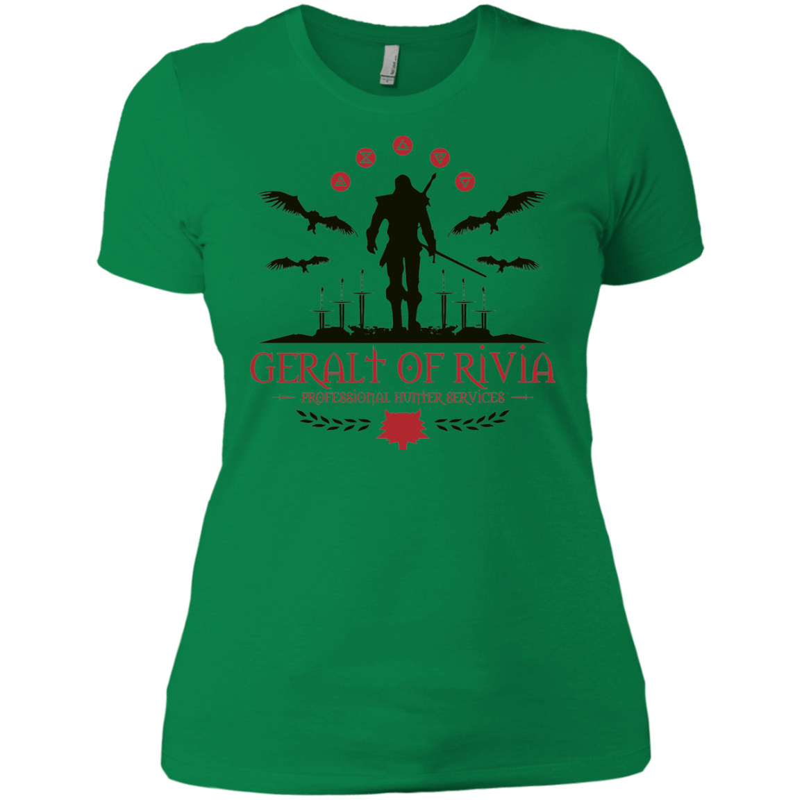 T-Shirts Kelly Green / X-Small The Witcher 3 Wild Hunt Women's Premium T-Shirt