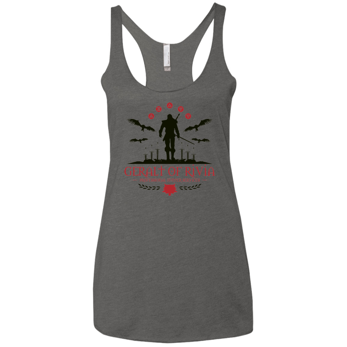 T-Shirts Premium Heather / X-Small The Witcher 3 Wild Hunt Women's Triblend Racerback Tank