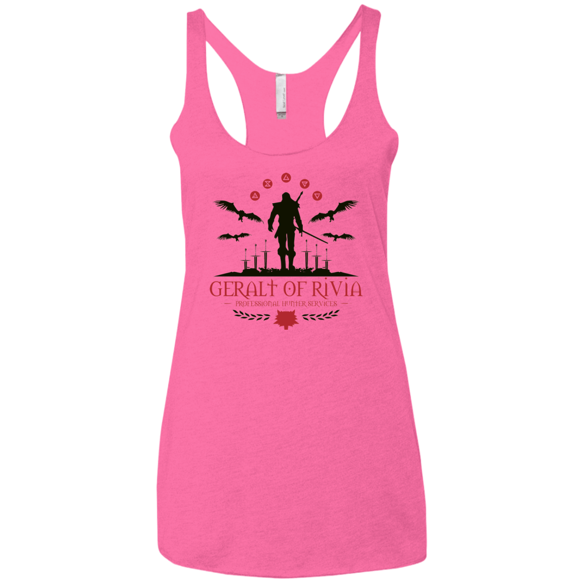 T-Shirts Vintage Pink / X-Small The Witcher 3 Wild Hunt Women's Triblend Racerback Tank