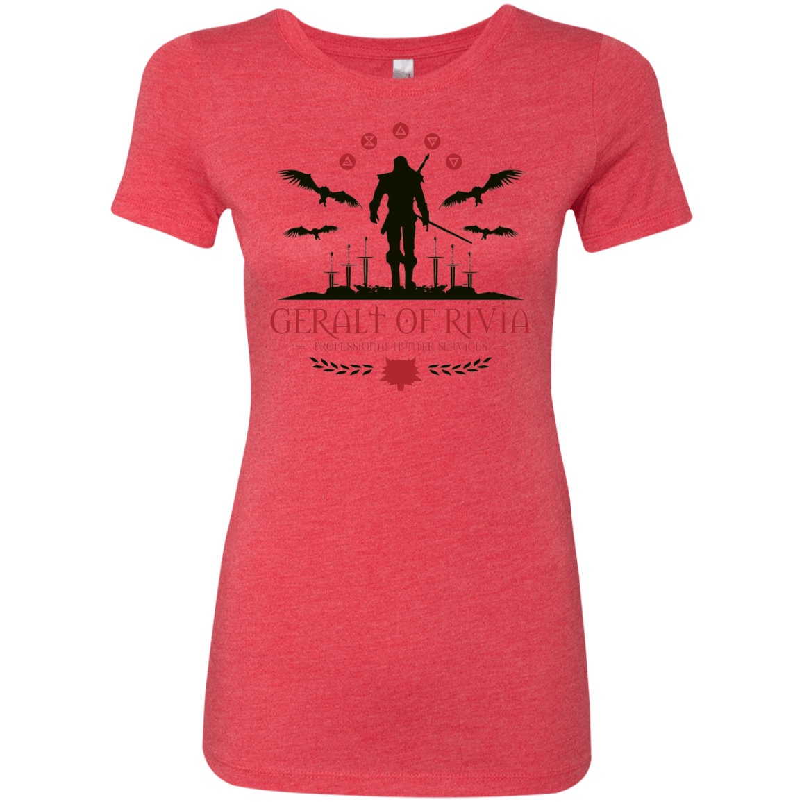 T-Shirts Vintage Red / Small The Witcher 3 Wild Hunt Women's Triblend T-Shirt