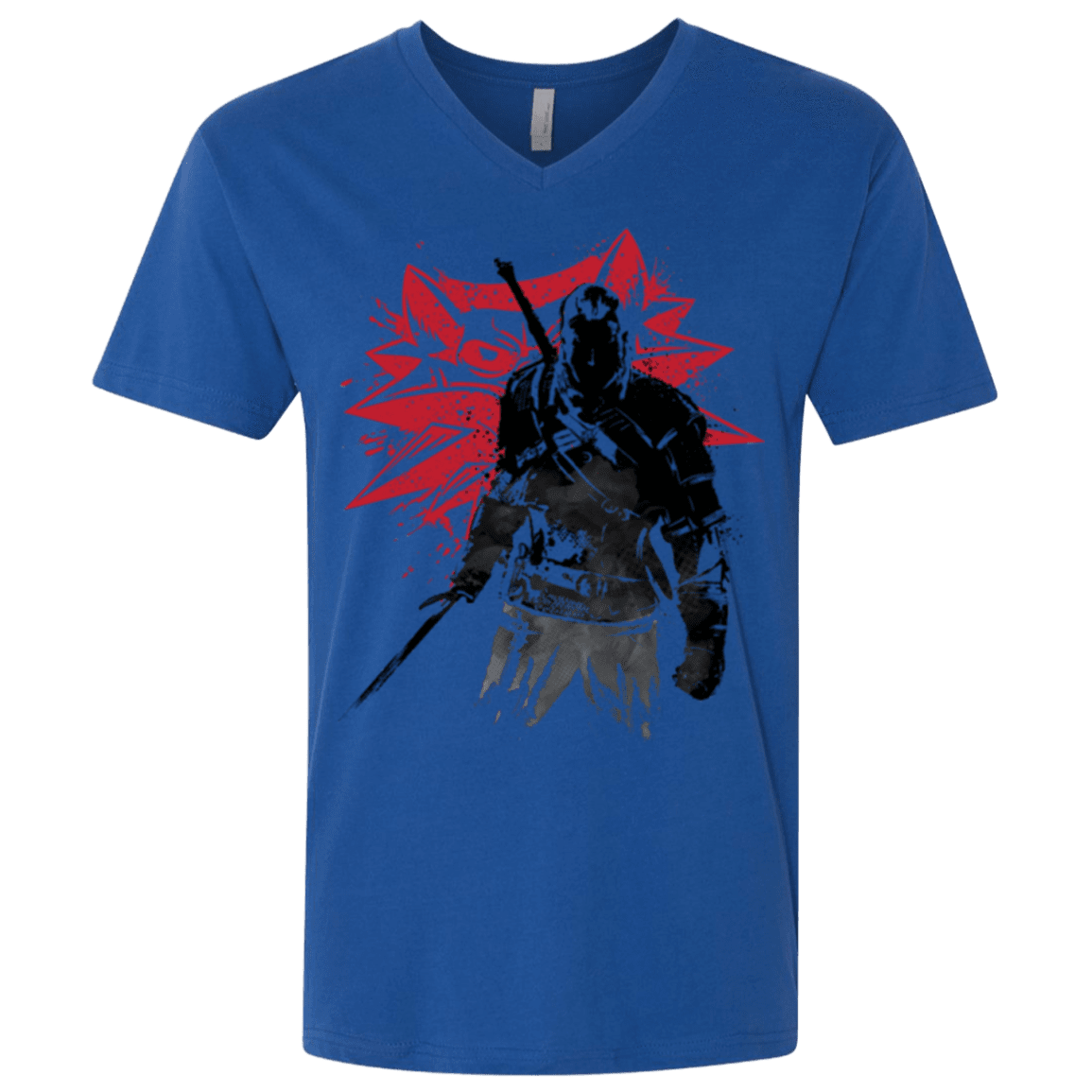 T-Shirts Royal / X-Small The witcher sumi-e Men's Premium V-Neck