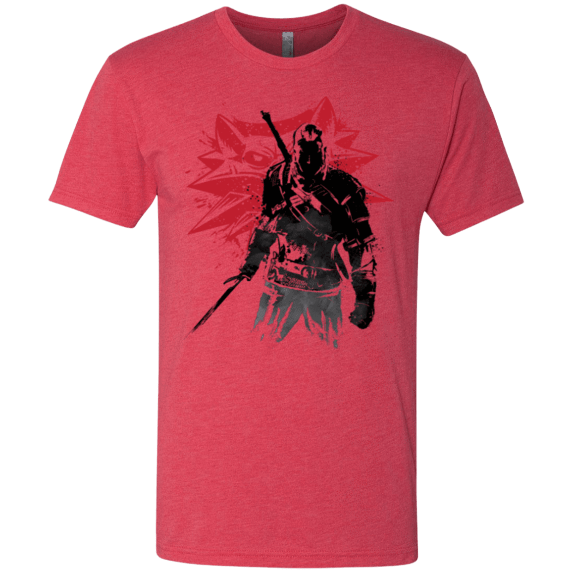 T-Shirts Vintage Red / Small The witcher sumi-e Men's Triblend T-Shirt