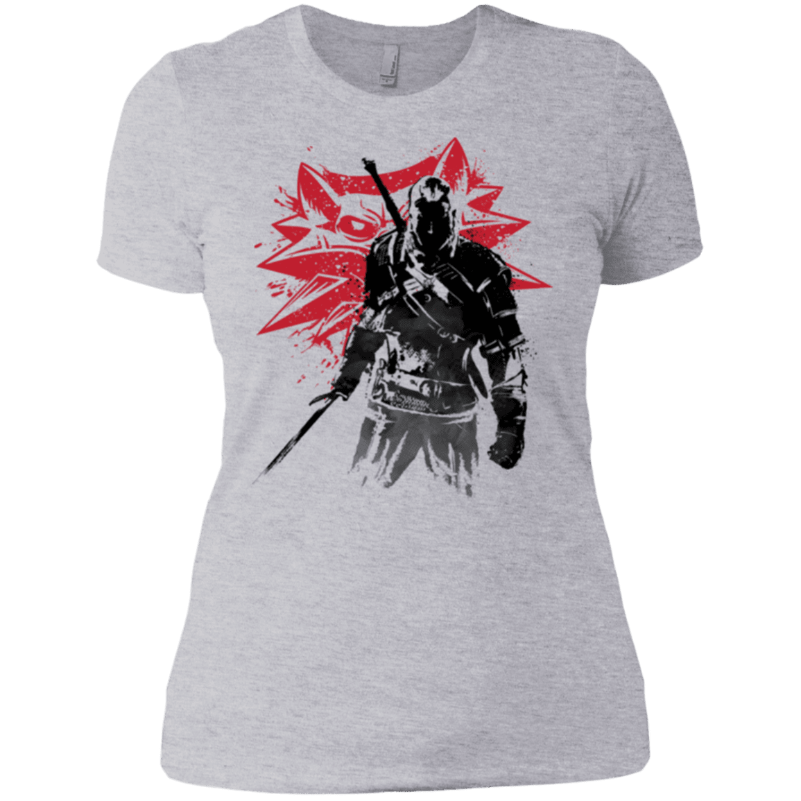 T-Shirts Heather Grey / X-Small The witcher sumi-e Women's Premium T-Shirt