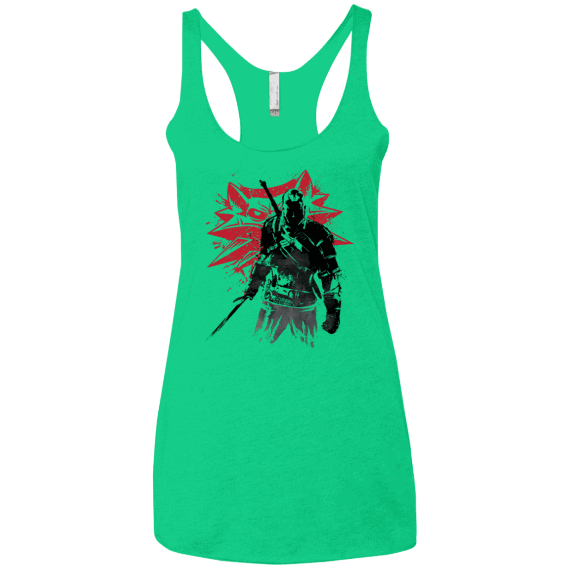 T-Shirts Envy / X-Small The witcher sumi-e Women's Triblend Racerback Tank